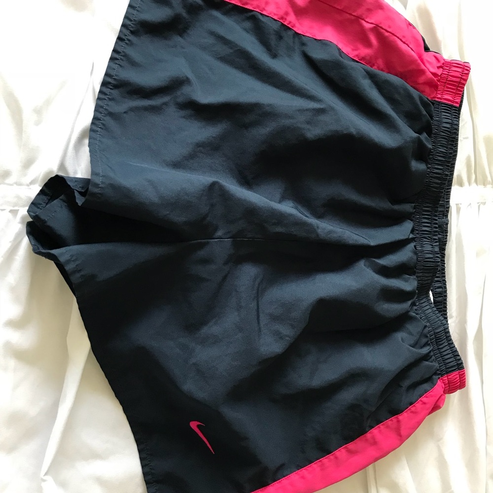 Nike workout shorts. Like new. Dark blue and pink!